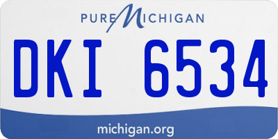 MI license plate DKI6534