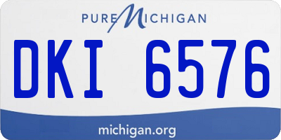MI license plate DKI6576