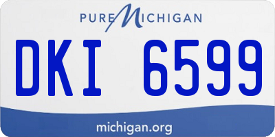 MI license plate DKI6599