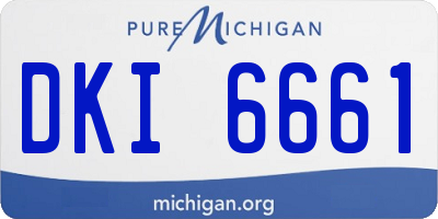 MI license plate DKI6661