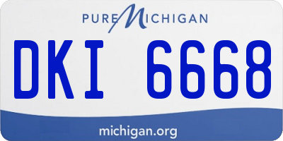 MI license plate DKI6668