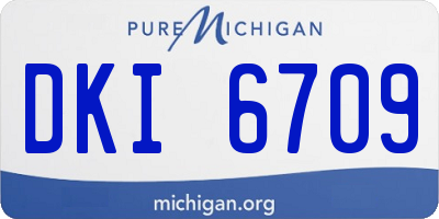 MI license plate DKI6709