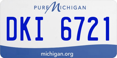 MI license plate DKI6721