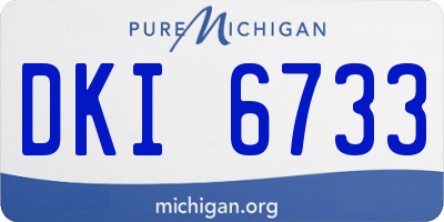 MI license plate DKI6733
