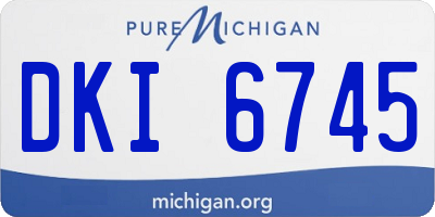 MI license plate DKI6745