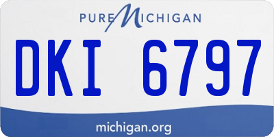 MI license plate DKI6797