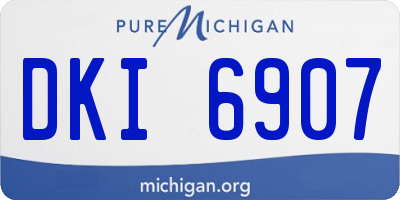 MI license plate DKI6907