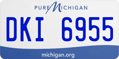 MI license plate DKI6955
