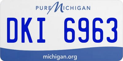 MI license plate DKI6963