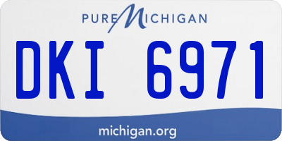 MI license plate DKI6971