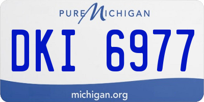 MI license plate DKI6977