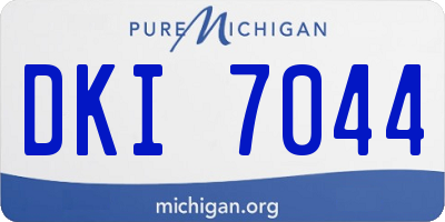 MI license plate DKI7044
