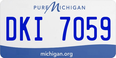 MI license plate DKI7059
