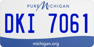 MI license plate DKI7061
