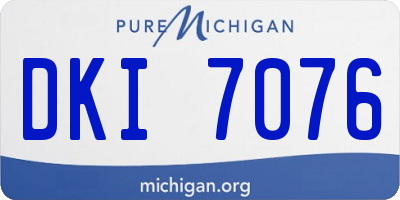 MI license plate DKI7076