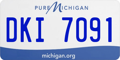 MI license plate DKI7091