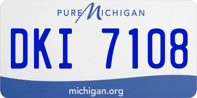 MI license plate DKI7108