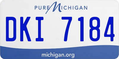 MI license plate DKI7184