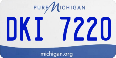 MI license plate DKI7220