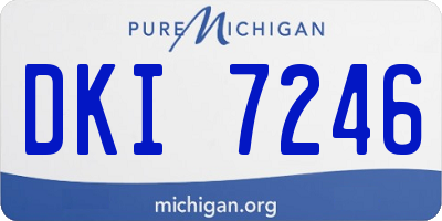 MI license plate DKI7246