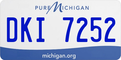 MI license plate DKI7252