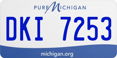 MI license plate DKI7253
