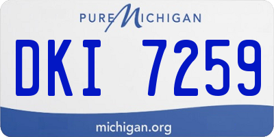 MI license plate DKI7259