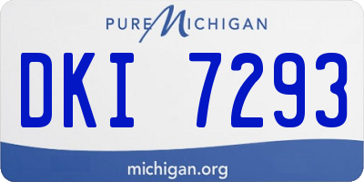 MI license plate DKI7293