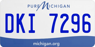 MI license plate DKI7296