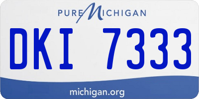 MI license plate DKI7333