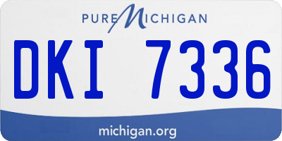 MI license plate DKI7336