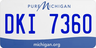MI license plate DKI7360