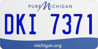 MI license plate DKI7371
