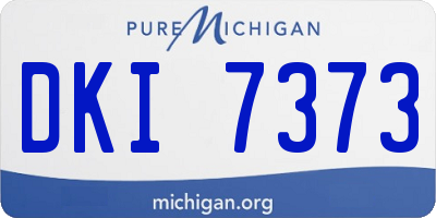MI license plate DKI7373
