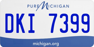 MI license plate DKI7399