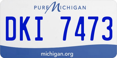 MI license plate DKI7473