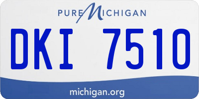 MI license plate DKI7510