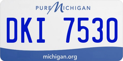 MI license plate DKI7530