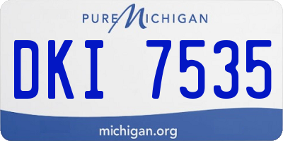 MI license plate DKI7535