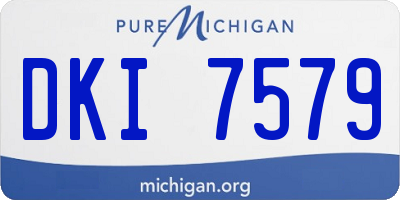 MI license plate DKI7579