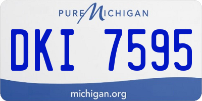 MI license plate DKI7595