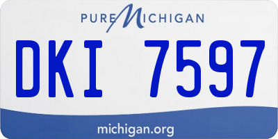 MI license plate DKI7597