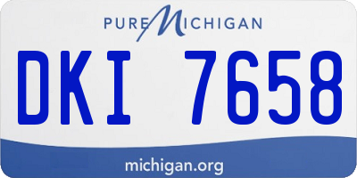 MI license plate DKI7658