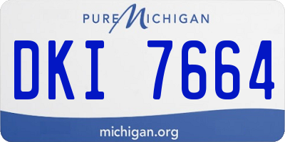 MI license plate DKI7664