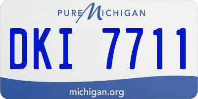 MI license plate DKI7711