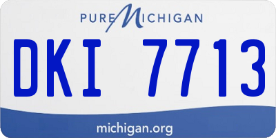 MI license plate DKI7713