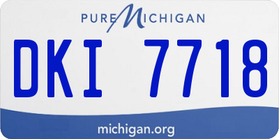 MI license plate DKI7718