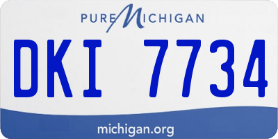 MI license plate DKI7734