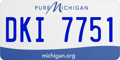 MI license plate DKI7751