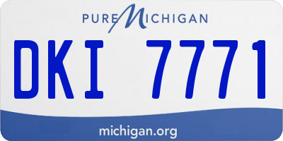 MI license plate DKI7771